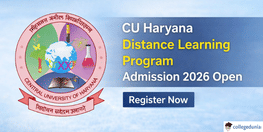 CU Haryana Distance Learning Program Admission 2026 Open